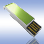 USB - - Digma Slyd Green&White - 4Gb 